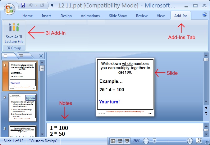 First way to access 3i Add-In